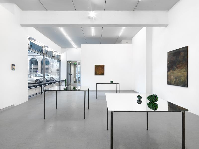 exhibition view of corraxoma . curated by Arne Reimann