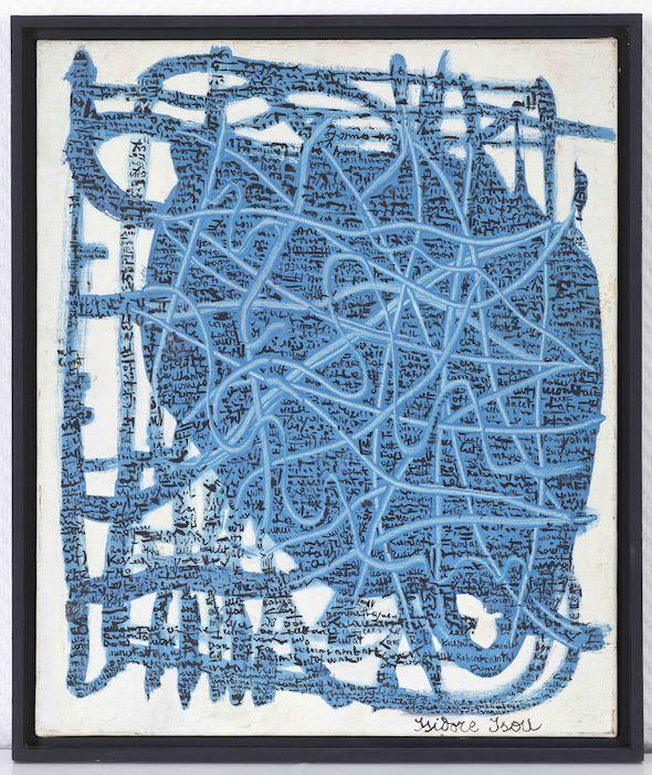 Isidore Isou 'Blue Network' 1961 Credit: Frederic Acquaviva