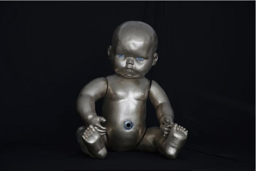 Azade Köker, "Puppe" Polyester and silicone, 80 x 30 x 40 cm 