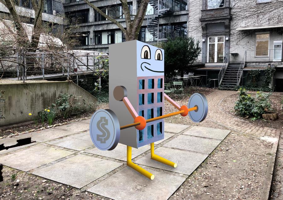 HaL-Hofskulptur #9: Jim Avignon, Workout-City, 2024